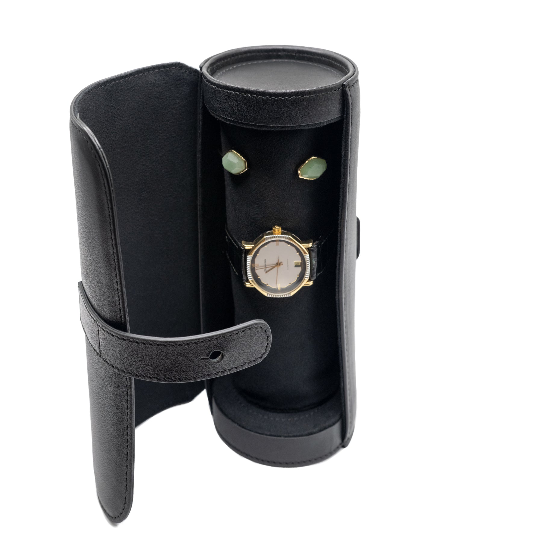 Black Watch & Jewelry Case - Charix Shoes