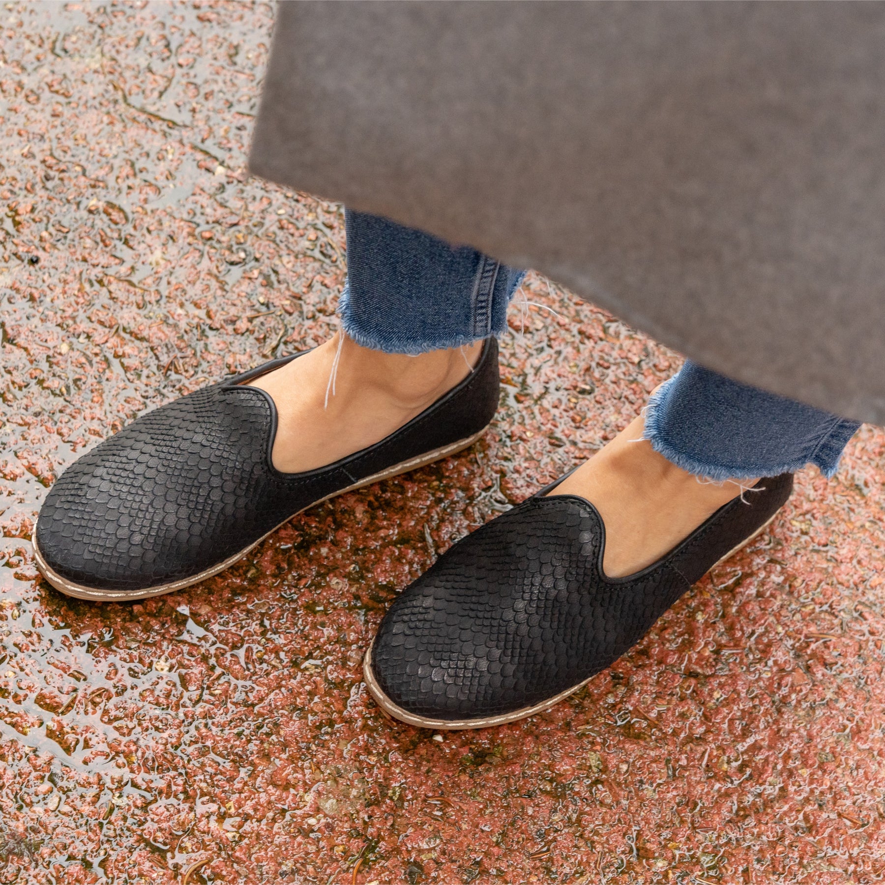 Wild Black Slip-On