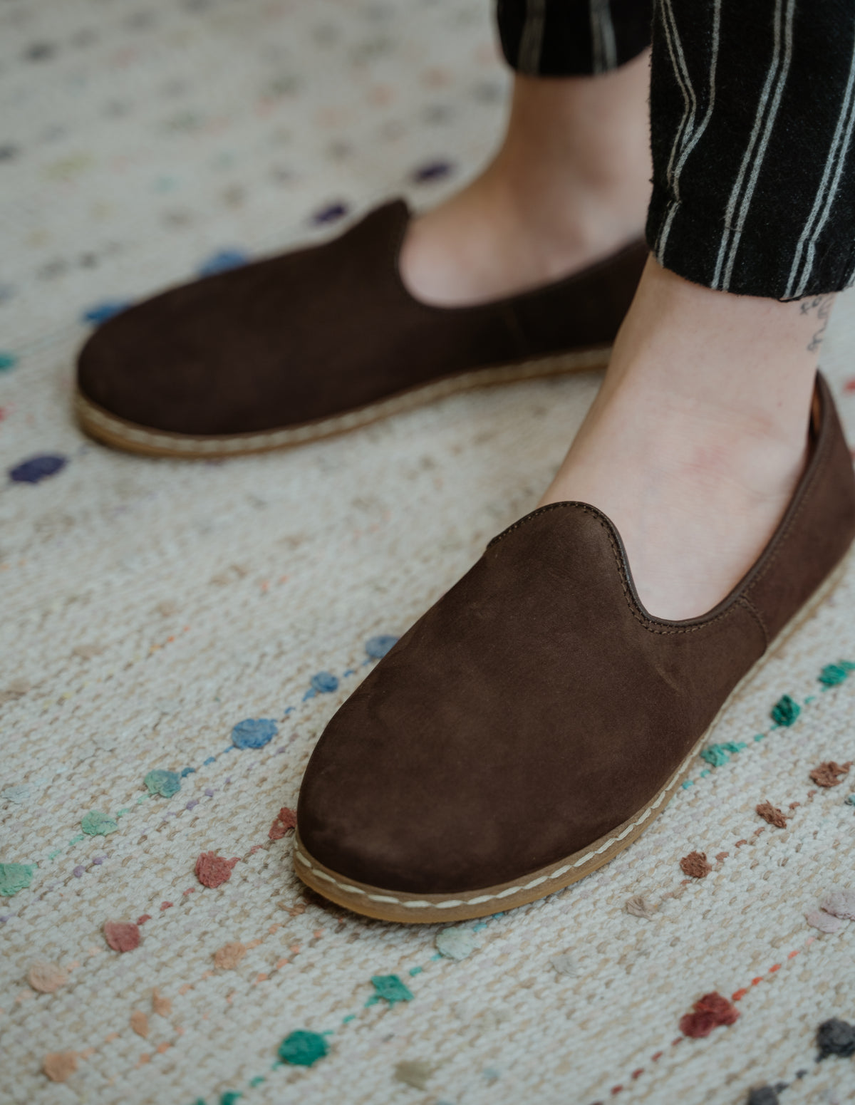 Espresso Nubuck Slip-On - Charix Shoes