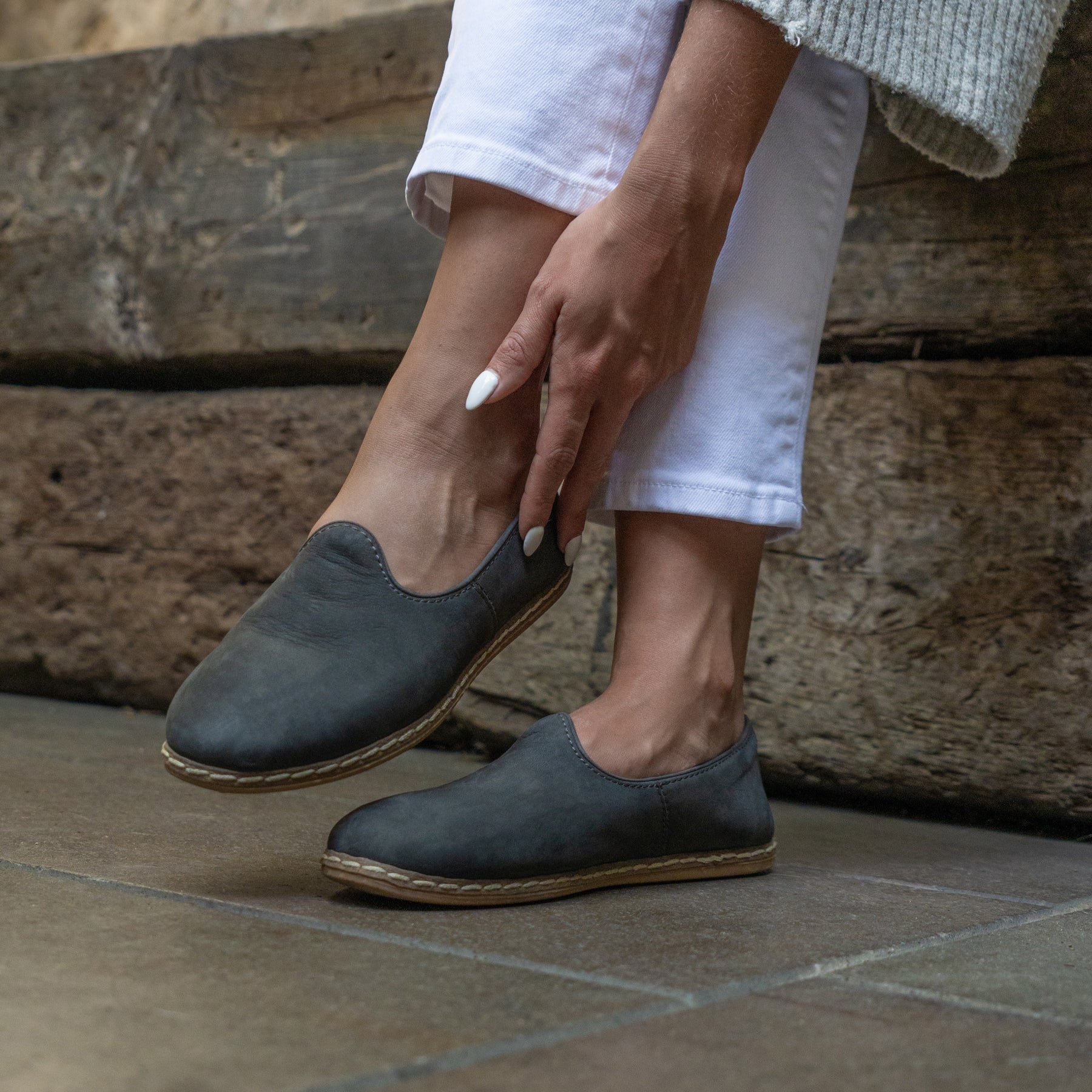 Graphite Suede - Slip On Shoes for Women | Charix Euro 40.5 = US 9.5 Graphite Suede - Slip On Shoes for Women | Charix Euro 40.5 = US 9.5