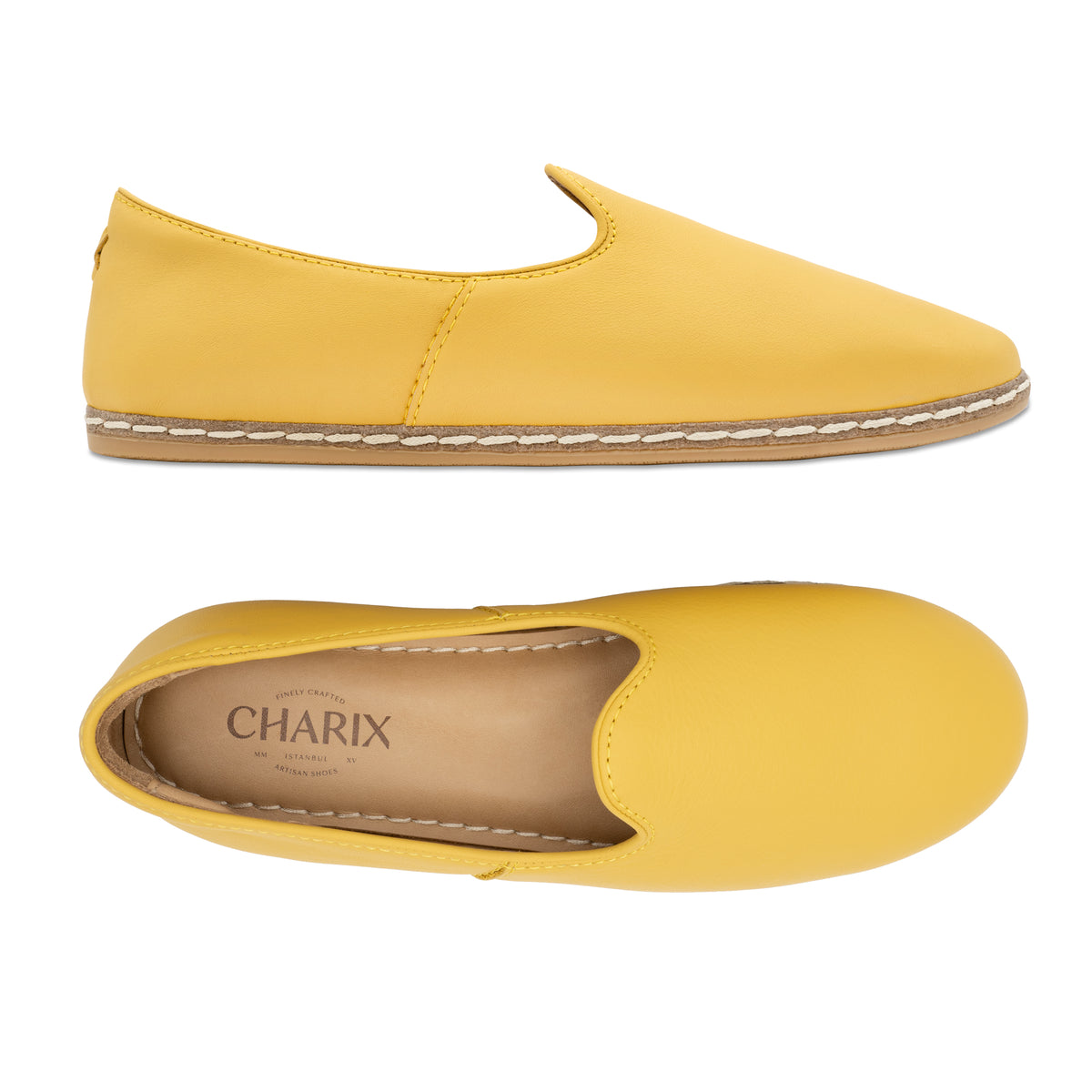 Yellow Slip Ons for Men - Charix Shoes