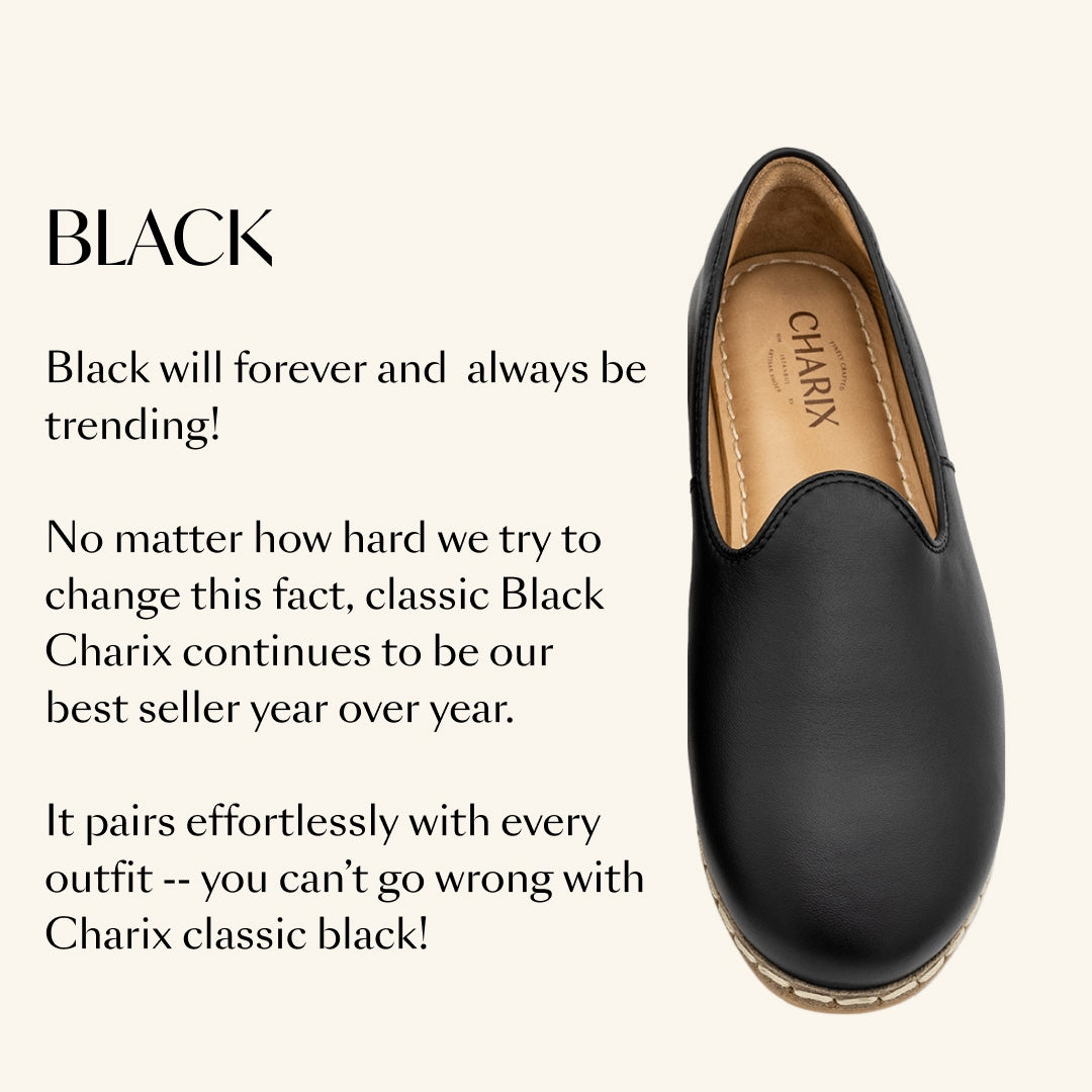 Black Slip-On - Charix Shoes