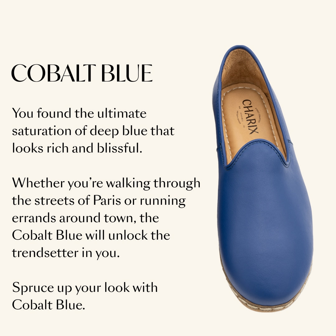 Cobalt Blue Slip-On - Charix Shoes