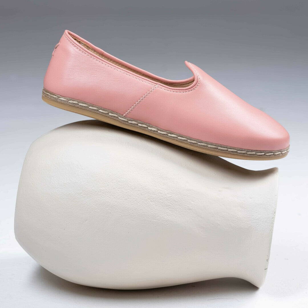 Vintage Pink Slip On Shoes - Charix Shoes