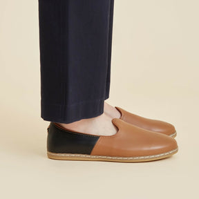 Camel Black Slip-On - Charix Shoes