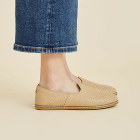 Woven Tan Slip-On - Charix Shoes