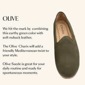 Olive Nubuck Slip-On