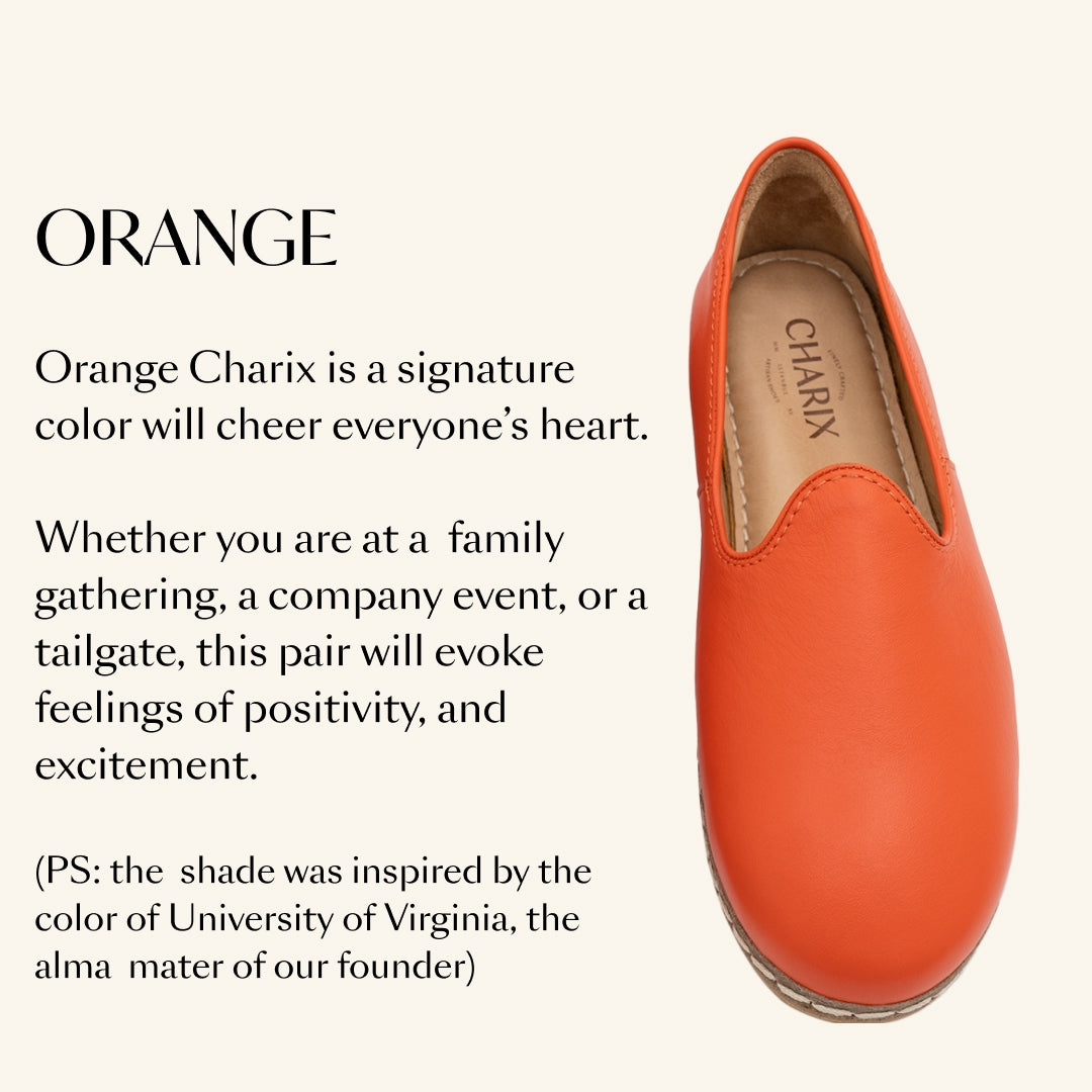 Orange Slip-On - Charix Shoes