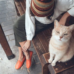 Orange Slip-On - Charix Shoes