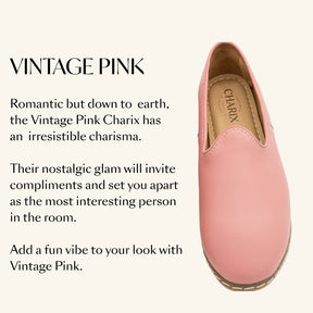 Vintage Pink Slip-On - Charix Shoes