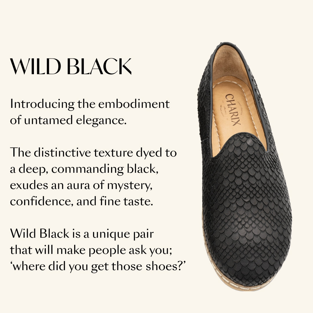 Wild Black Slip-On - Charix Shoes