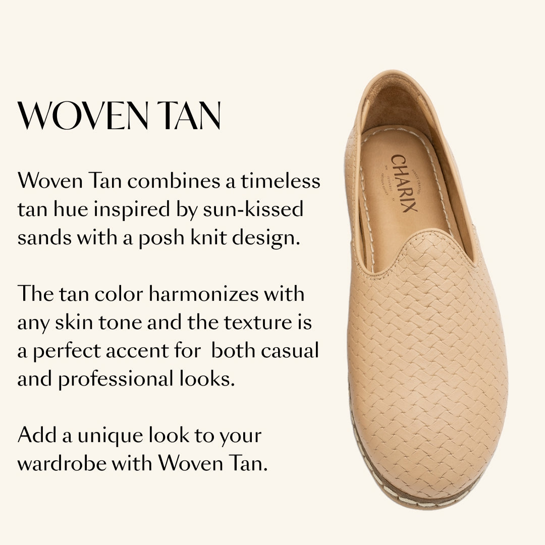 Woven Tan Slip-On - Charix Shoes