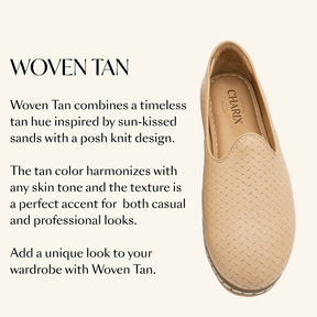Woven Tan Slip-On - Charix Shoes