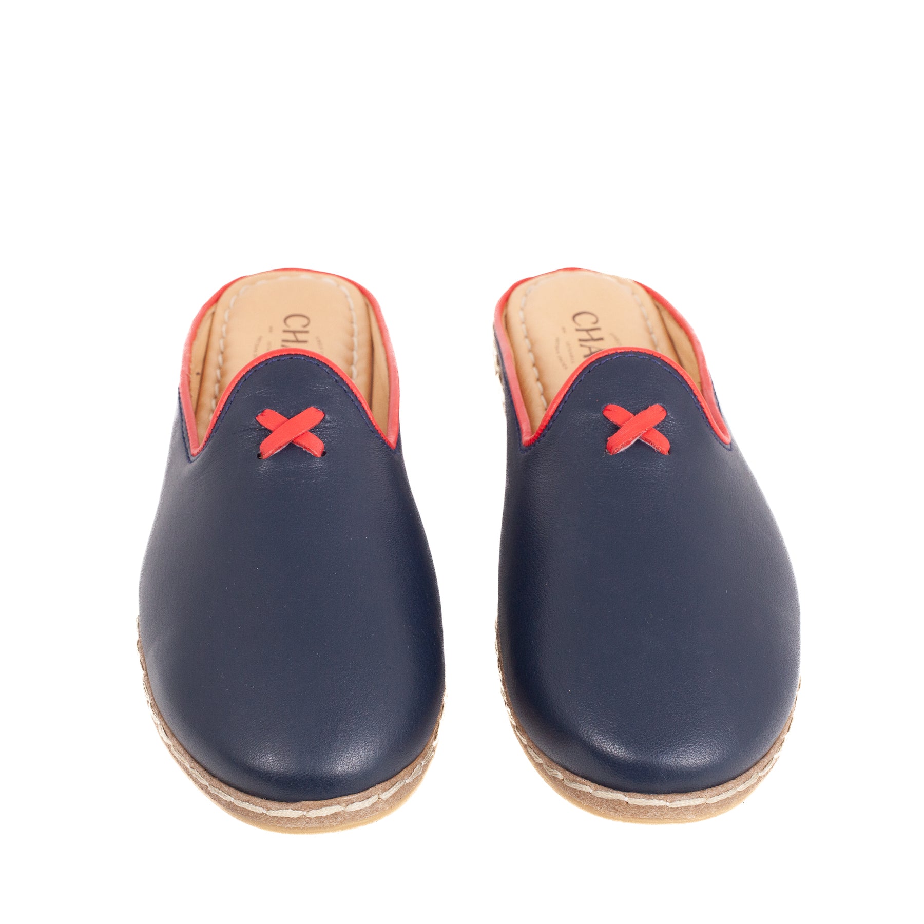 Dark Navy Mules - Women's - Charix Shoes