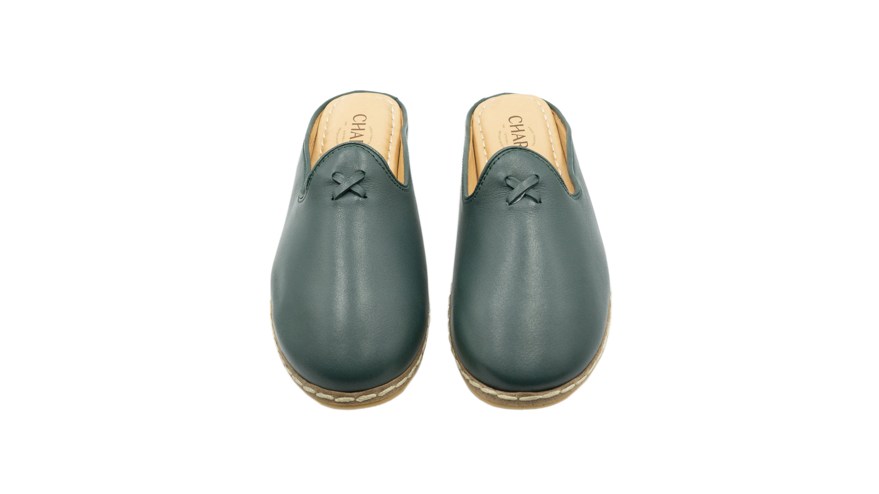 Green mule shoes sales