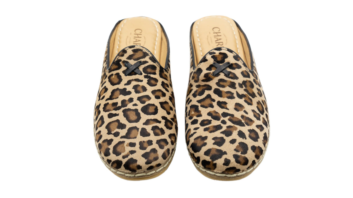 Leopard Mules - Men's - Charix Shoes