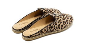 Amazon.com | Allegra K Women's Mules Pointed Toe Loafer V Shape Flat Slides  Backless Shoes Leopard 7 | Mules & Clogs