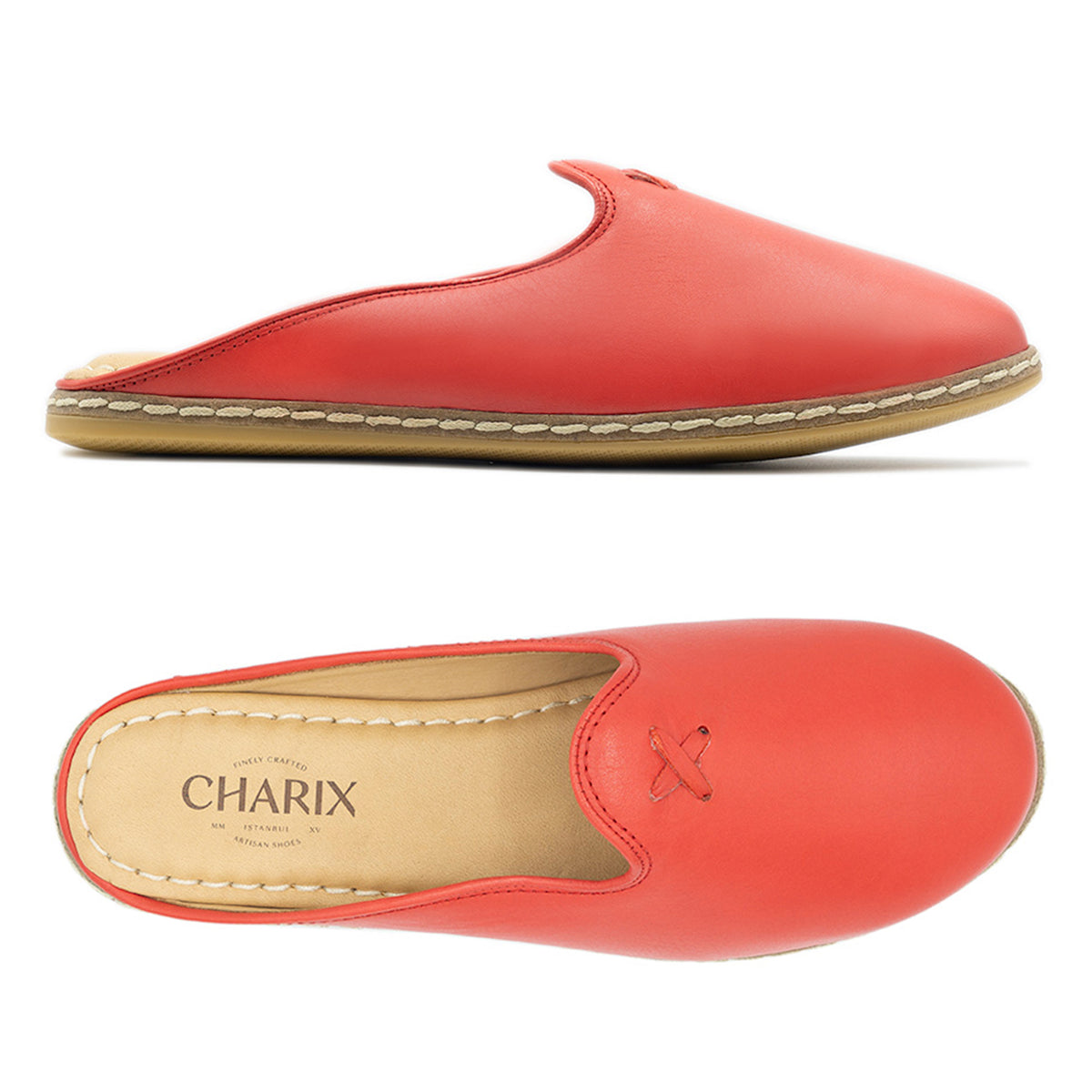 Red Mules - Men's - Charix Shoes